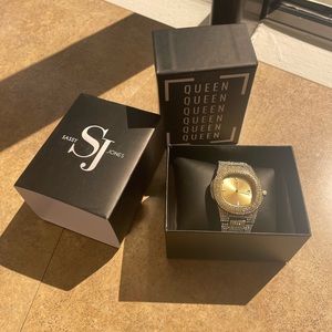 Sassy Jones - Ari Crystal Watch Mixed Metals
